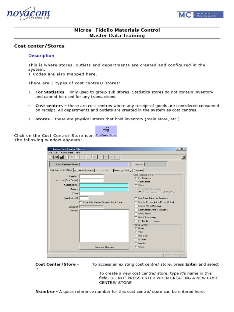 MC - Procedures For Masterdata | PDF