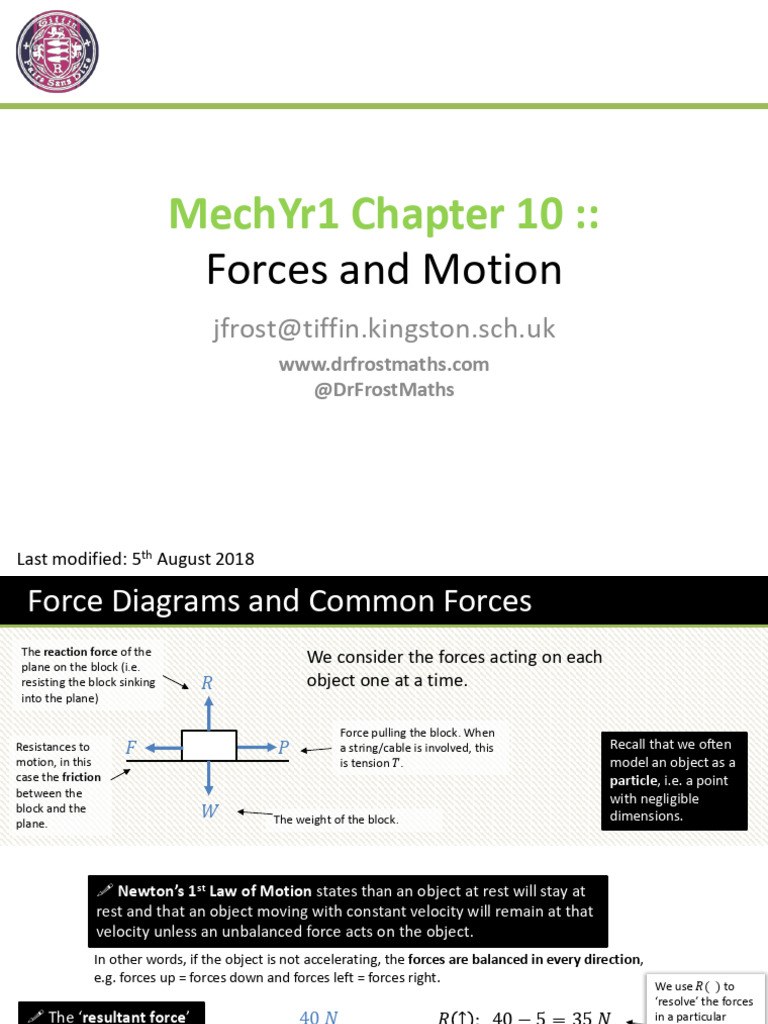 A Level Mechanics: Forces and Tension | PDF | Force | Tension (Physics)