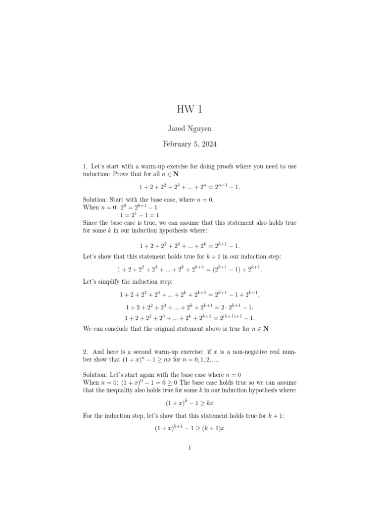 HW 1 | PDF