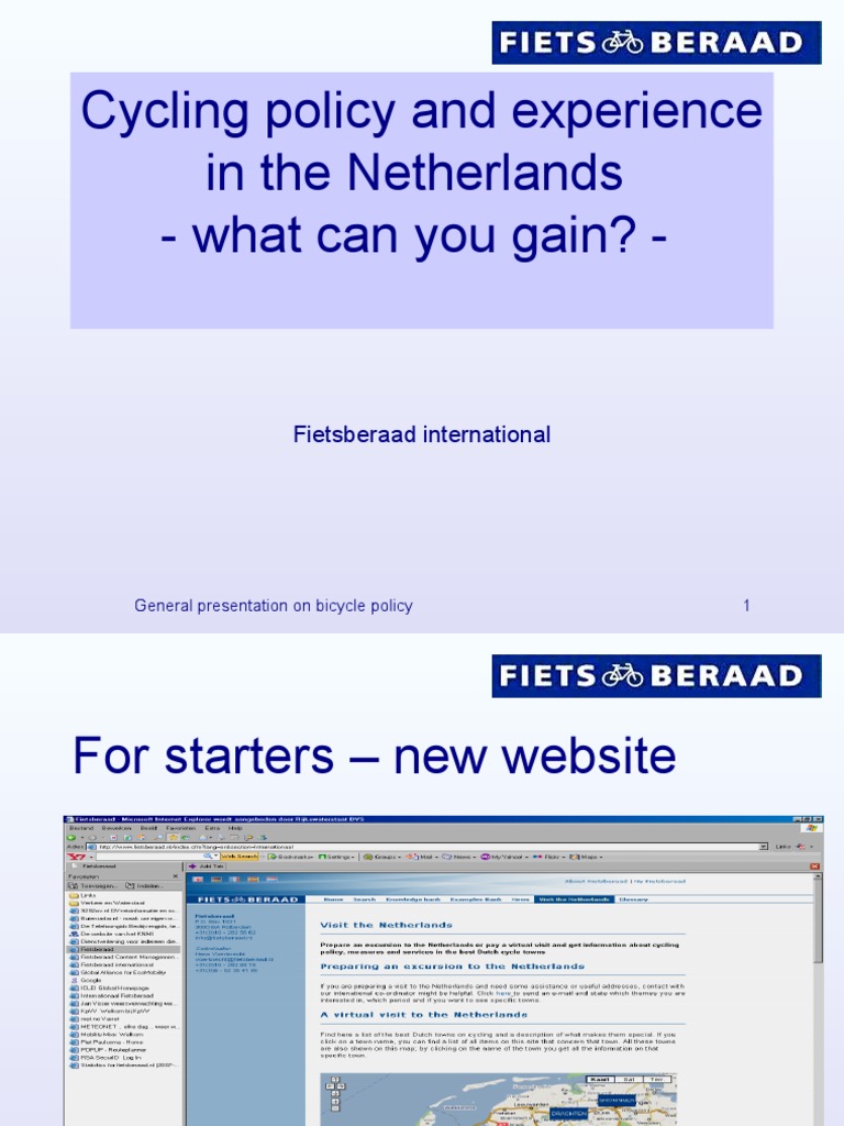 Promoting Sustainable Bicycle Policies | PDF | Cycling Infrastructure ...