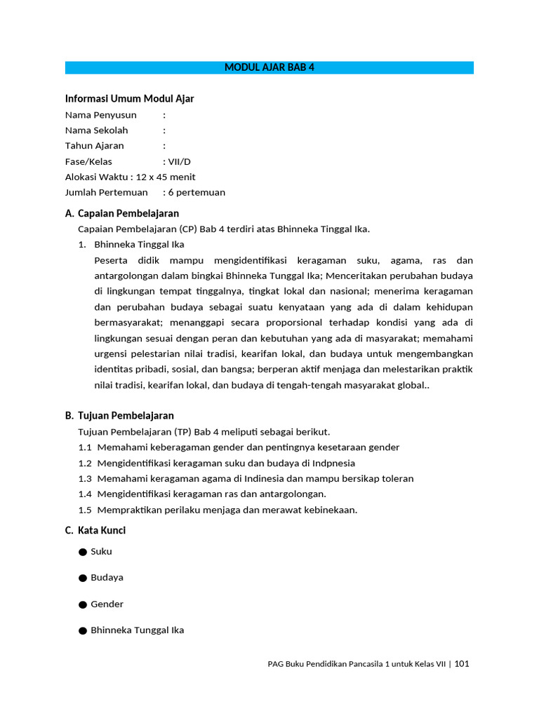 Modul Ajar Bab 4 | PDF