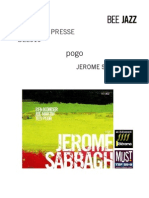 Revue de Presse de L'album "Pogo" de Jérome Sabbagh (BEE019)