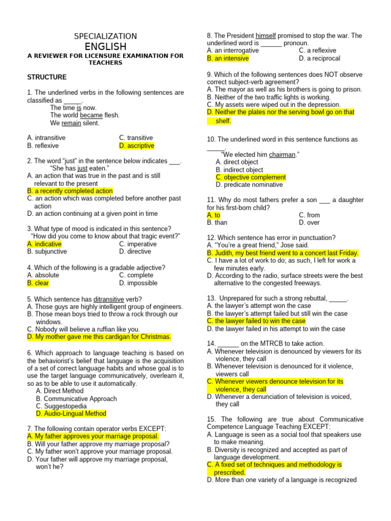 Eng Majorship 1 | PDF