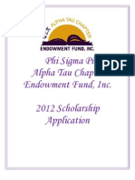 Phi Sigma Pi Endowment Fund Scholarship 2012