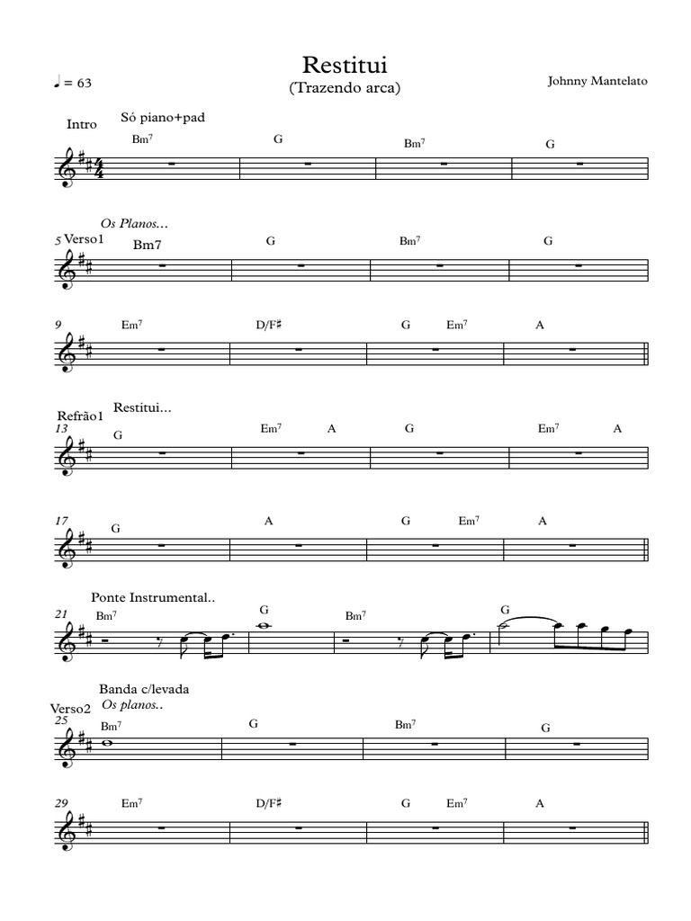 Restitui - Partitura Completa | PDF