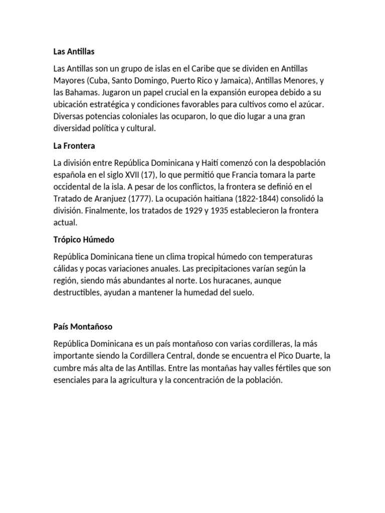 Las Antillas | PDF | República Dominicana | caribe