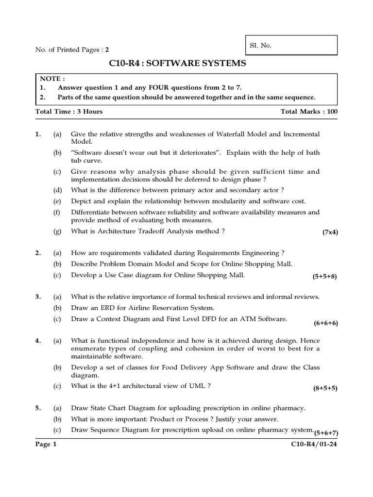 Software Systems Exam Questions Guide | PDF | Use Case | Computers
