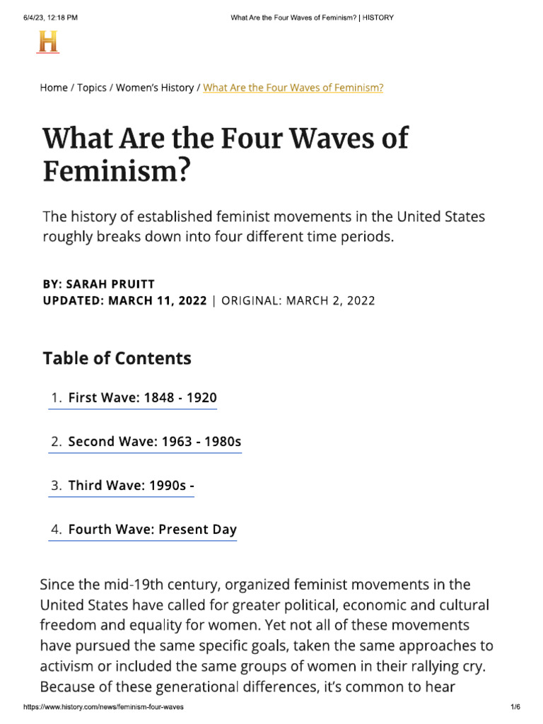 Feminism Waves | PDF