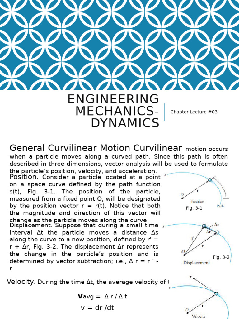 Engineering Mechanics Dynamics L3 | PDF