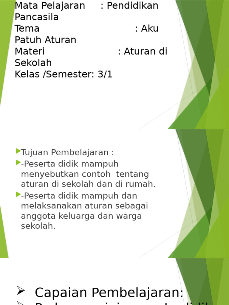 Aturan Sekolah dan Rumah untuk Siswa | PDF
