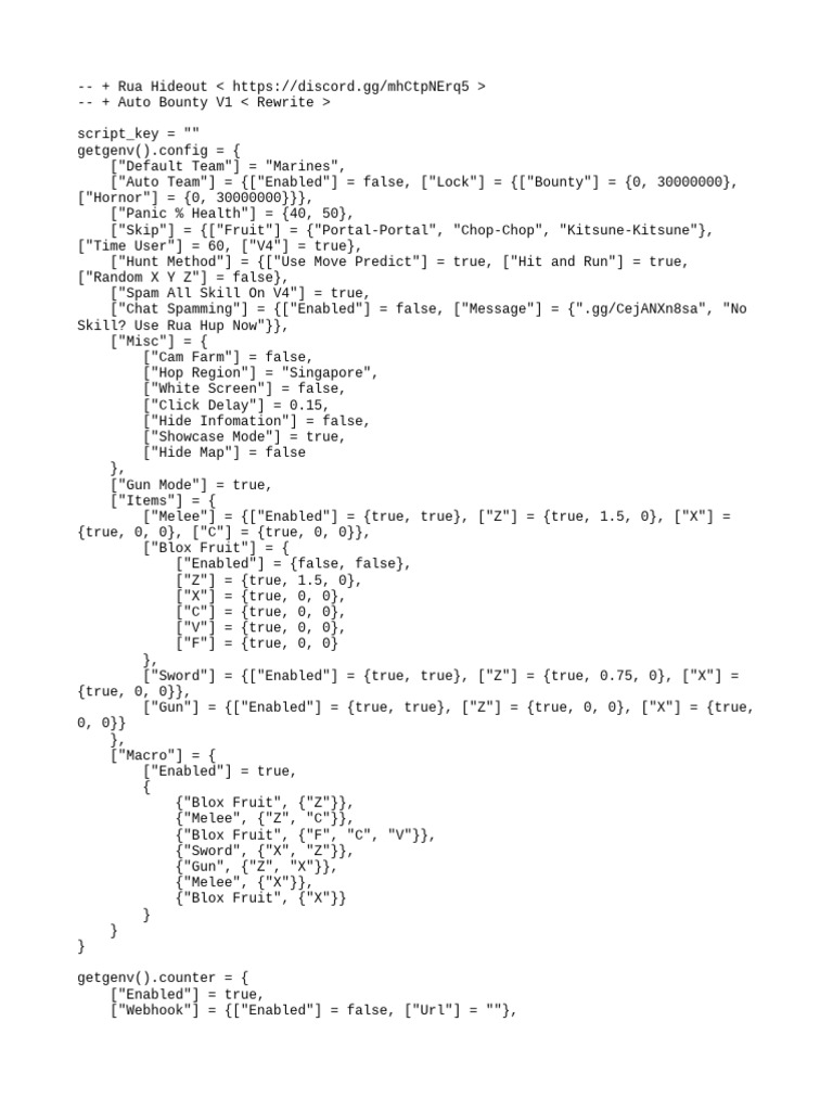 Rewriteautobounty Lua | PDF