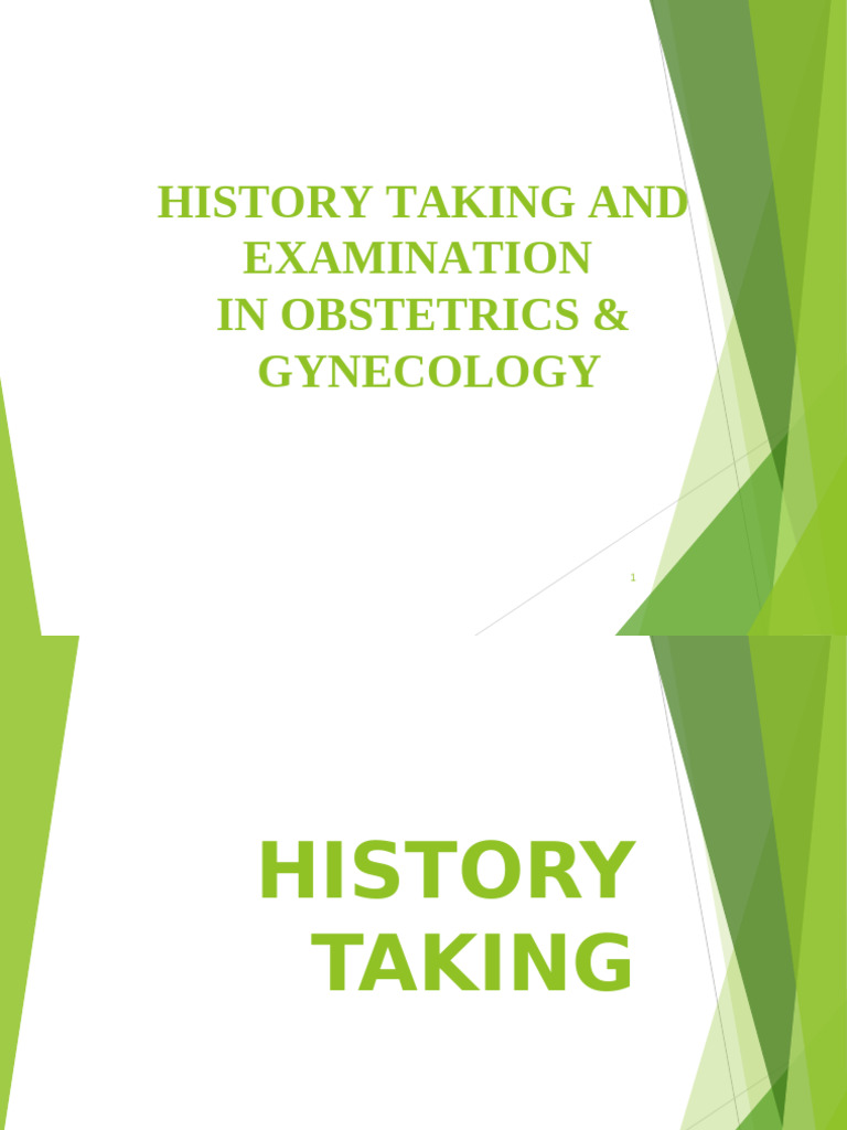 History Taking and Examination in Obgyn - 124159 | PDF