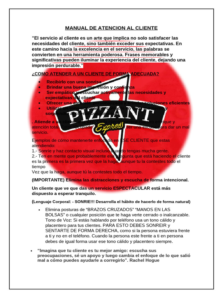 Manual de Atencion Al Cliente | PDF