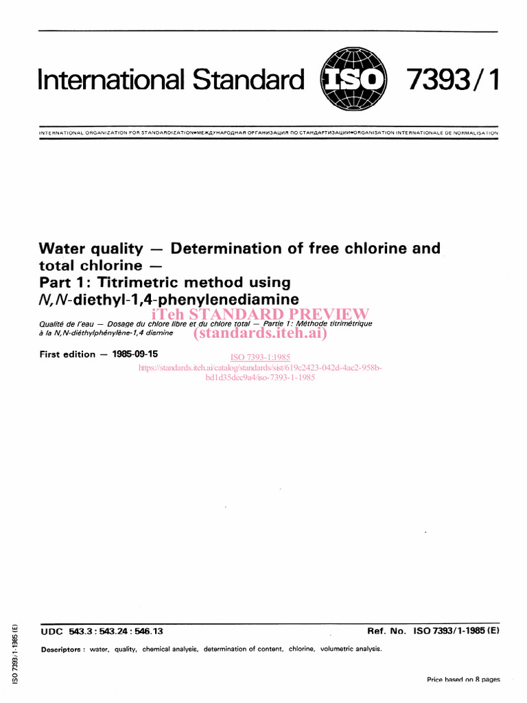 Iso 7393 1 1985 | PDF
