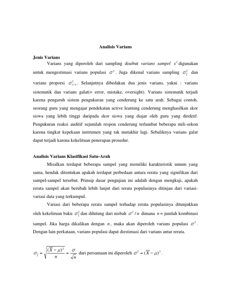 Analisis Varians