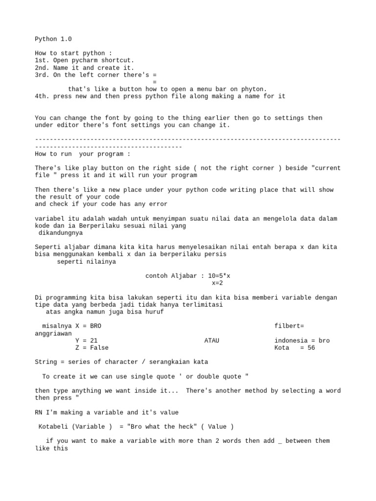 Python Lesson 10 Out of 100 1st Part | PDF
