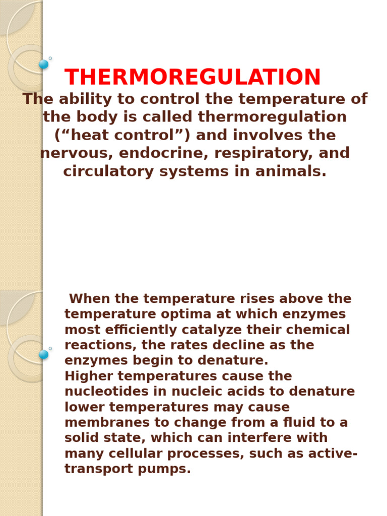 Thermo Regulation | PDF