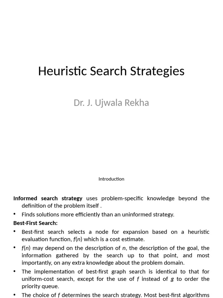 Heuristic Search Strategies | PDF