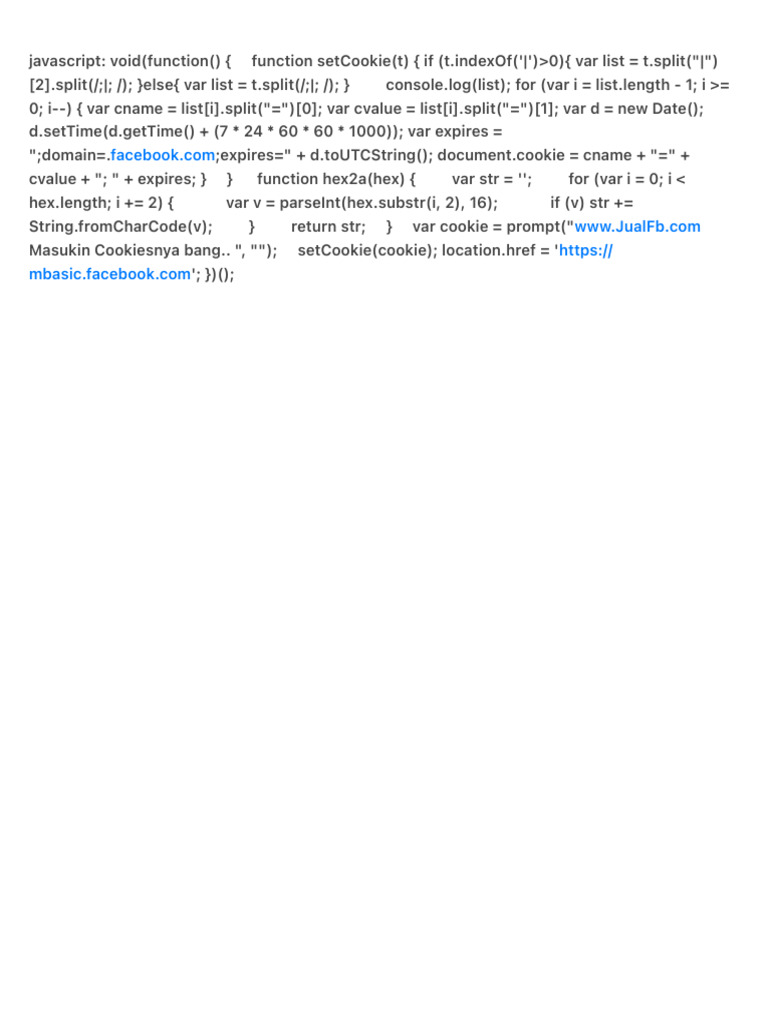 Javascript - Void (Function (Function SetCookie (T) (If (T Compressed ...