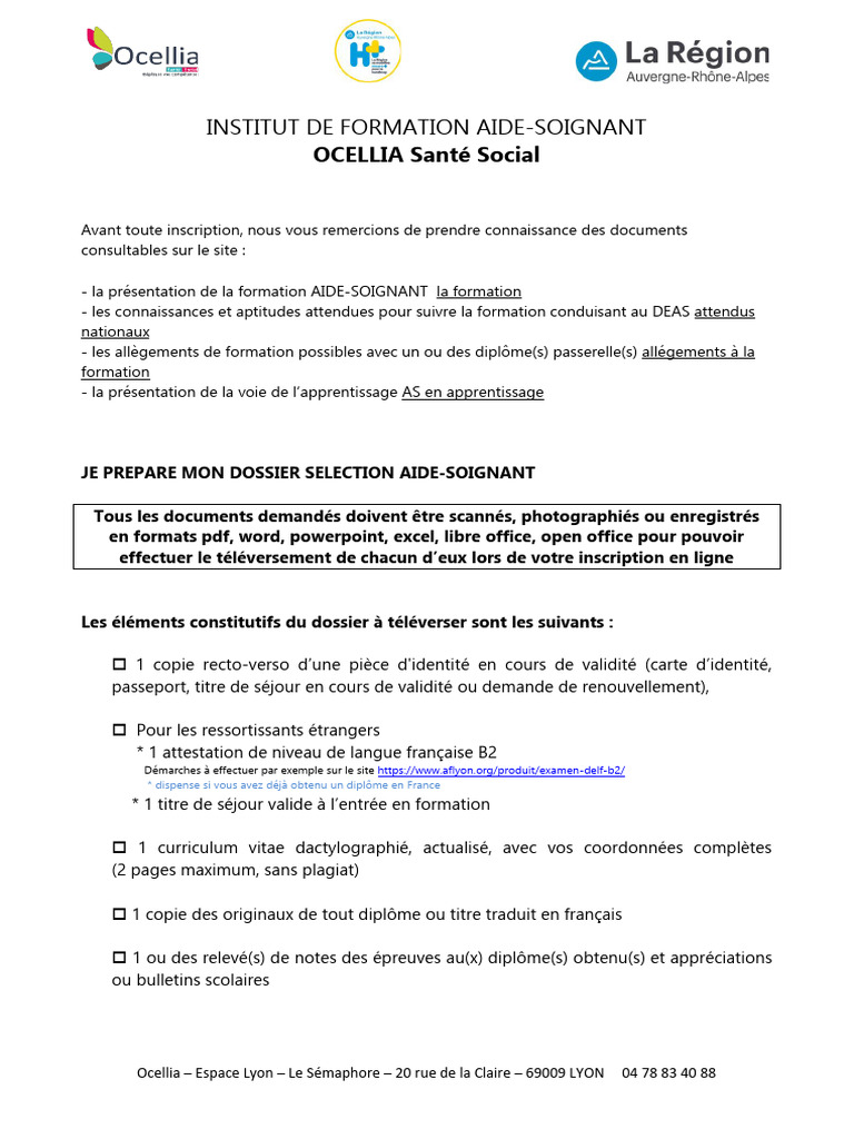 2022 Elements Attendus Dossier ASG | PDF