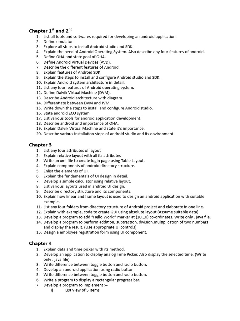 Mad Important Questions | PDF