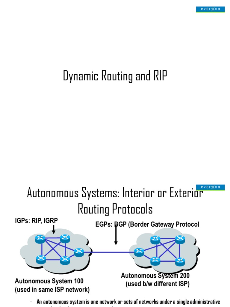Class 19 Dynamic Routing And Routing Ion Protocol Rip