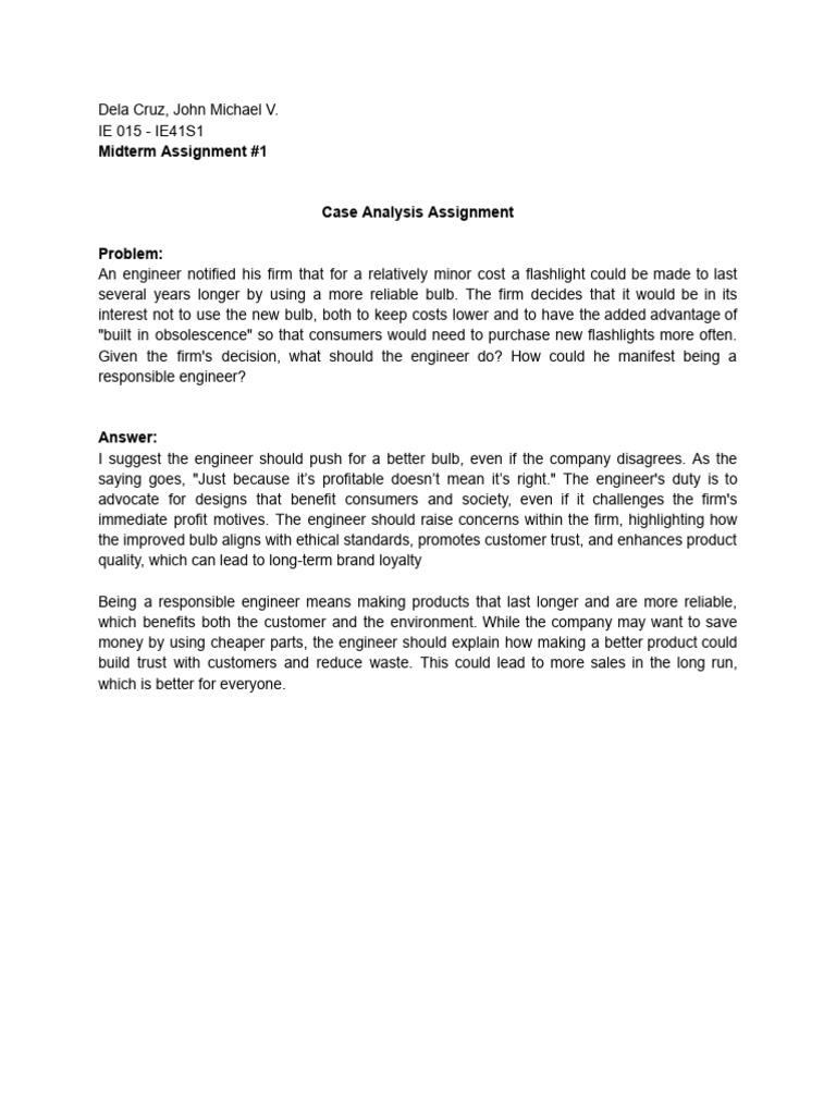 IEVE Assignment | PDF