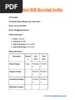Final Hospital Bill Template | PDF