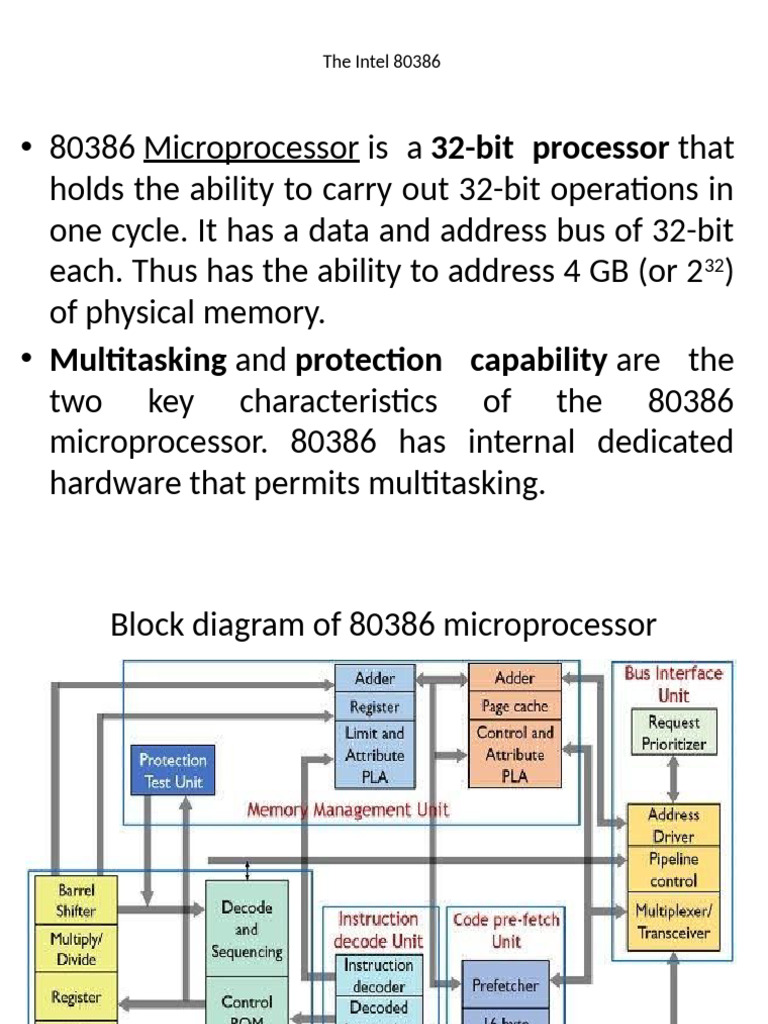 Chapter-6 Intel 80386 | PDF