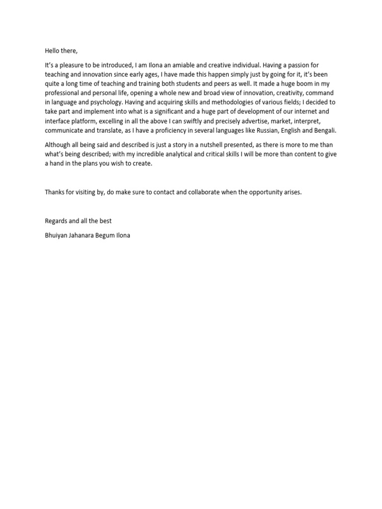 I Am Sharing 'Cover Letter' With You | PDF