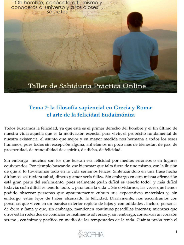 Tema 7 Sabiduría Práctica Online | PDF