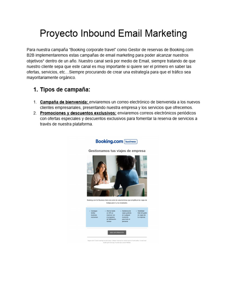 Proyecto Inbound - Email Marketing - Andrea Castrejon | PDF
