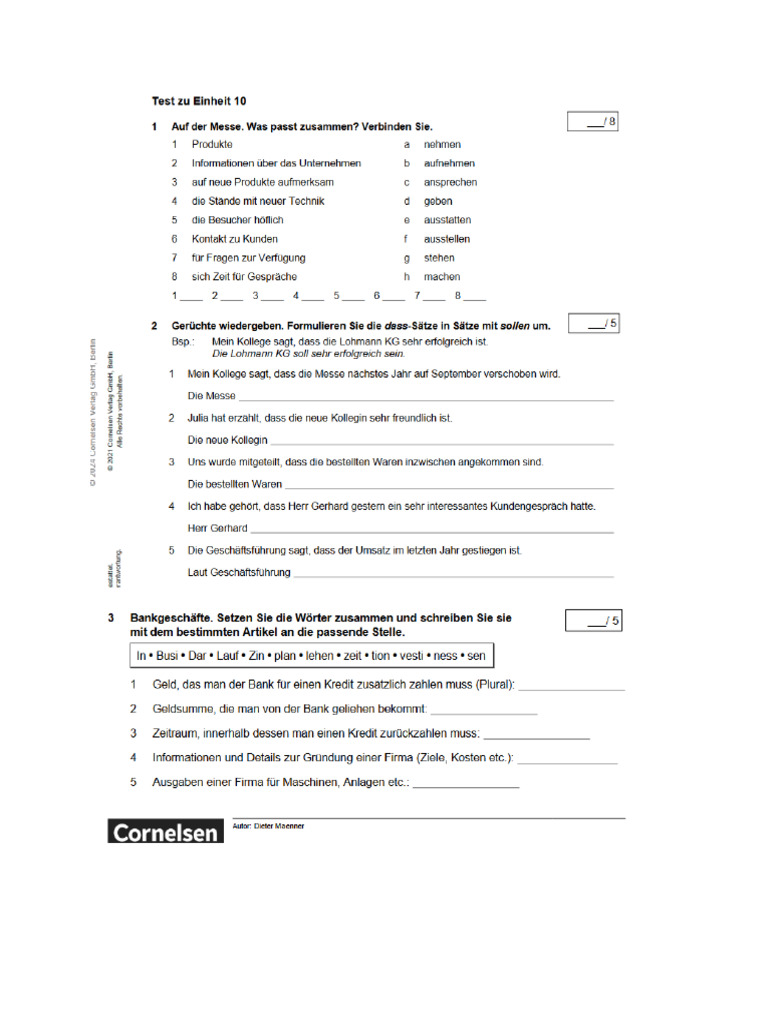 Test Lektion 10 | PDF