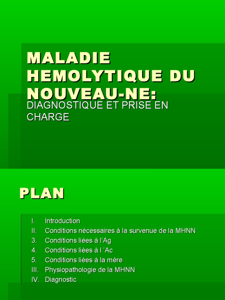 Maladie hémolytique du nouveau-né | PDF | Maladies et troubles ...