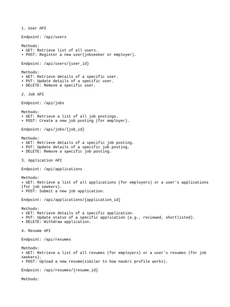 Api For Naukri System Design | PDF