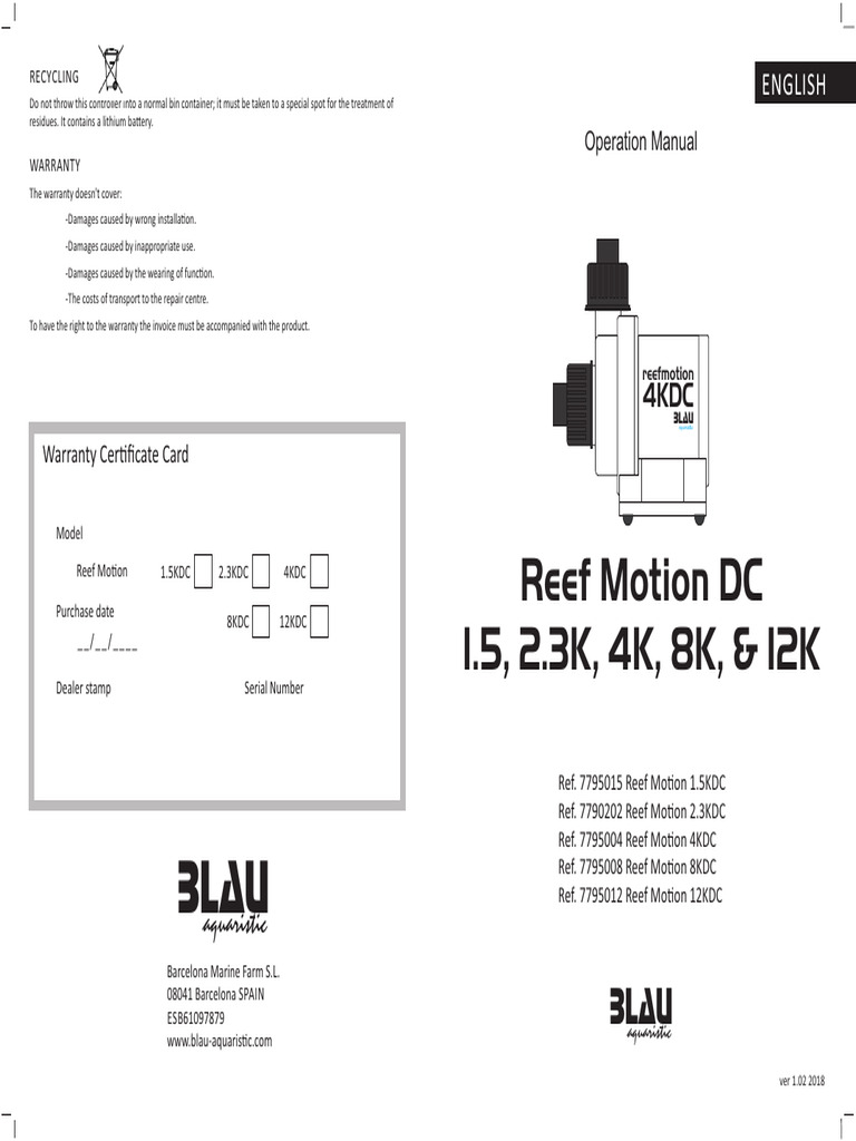 Pompa Acqua Reef Motion 8Kdc - 8000 L/H, 70W, 24V DC, Silenziosa, Per Acquario Dolce E Marino - Foto 2