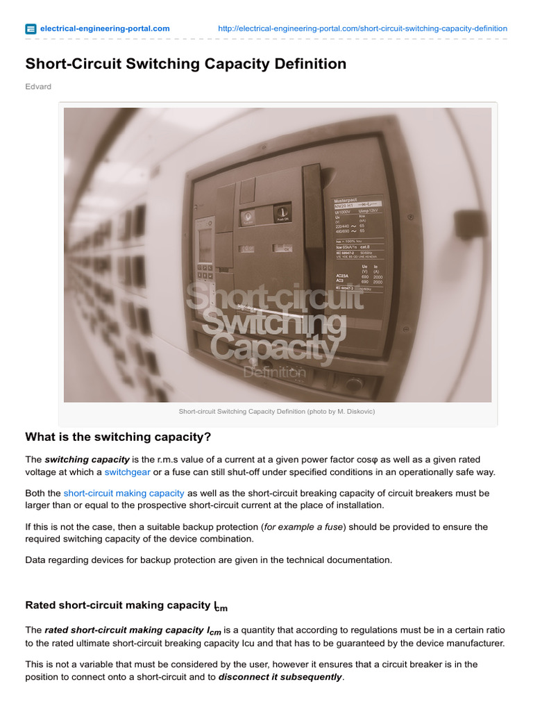 Understanding Short-Circuit Capacity | PDF | Fuse (Electrical ...