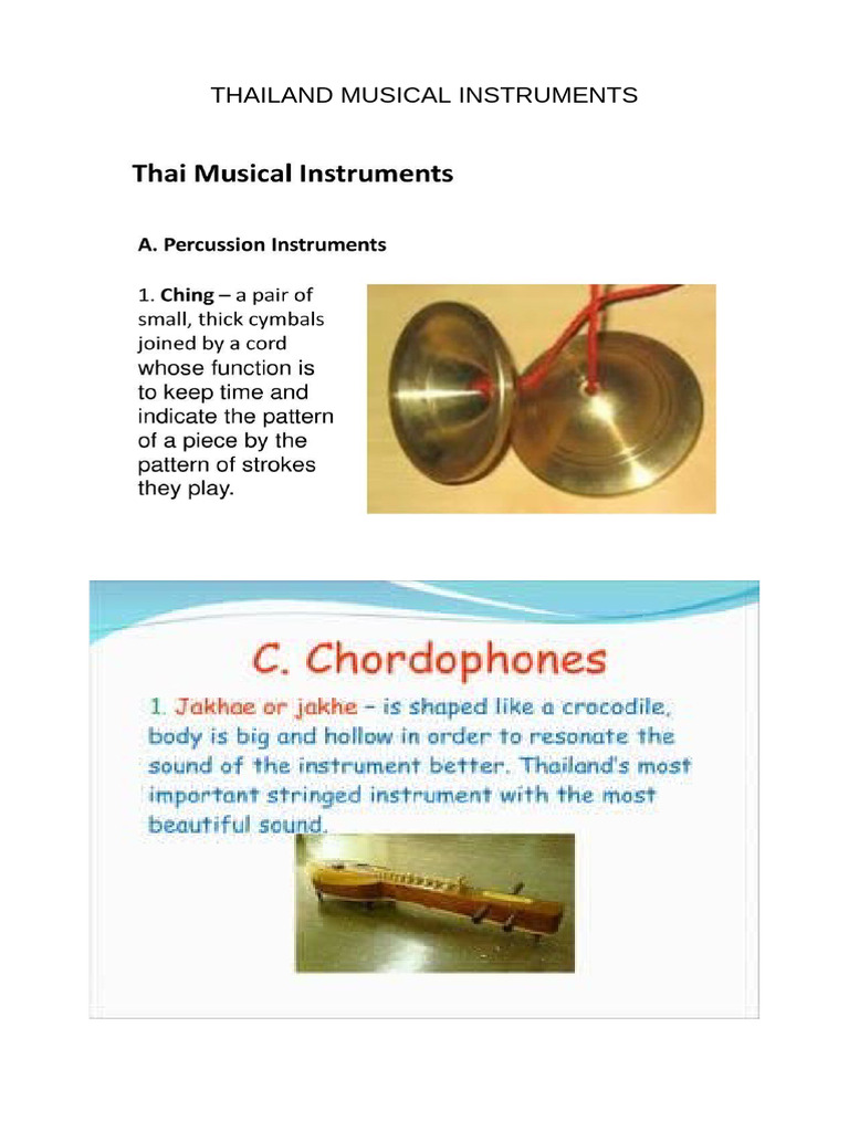 Thailand Musical Instruments | PDF
