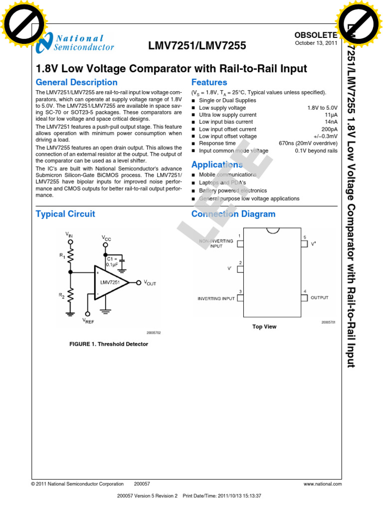 LMV7251M7 | PDF