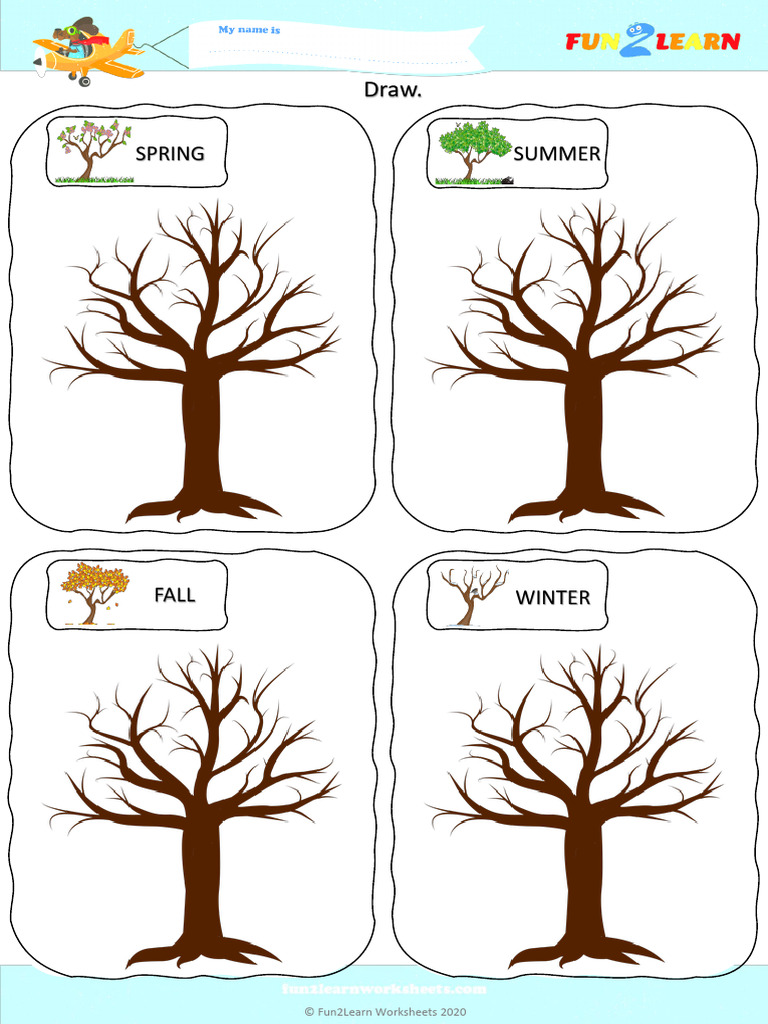 draw-worksheet-spring-summer-fall-winter-f2l-english | PDF