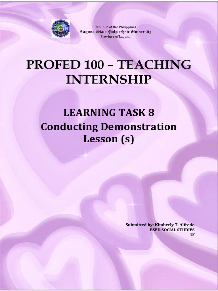 Teaching Internship Lesson Plan Guide | PDF | Behavior Modification ...