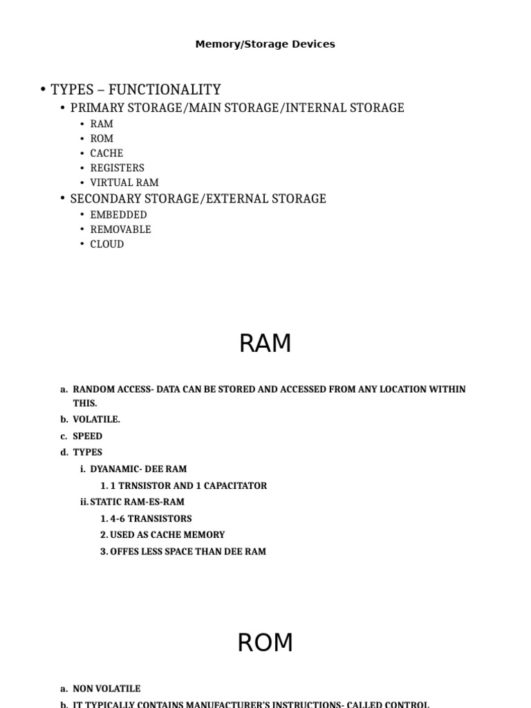 Computer Theme 3 Storage Devices | PDF