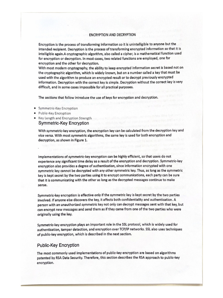 Encryption and Decryption | PDF