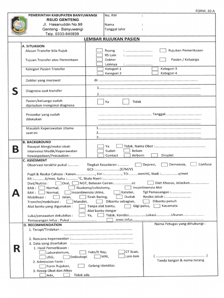 Form Rujukan001 | PDF