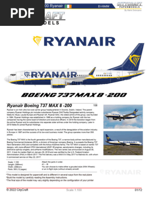 Boeing 737 MAX 8 - Ryanair - 1 100 | PDF