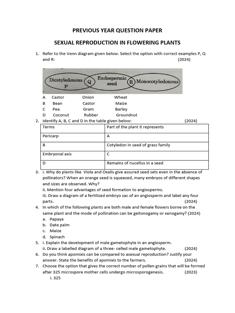 Previous Year Question Paper | PDF