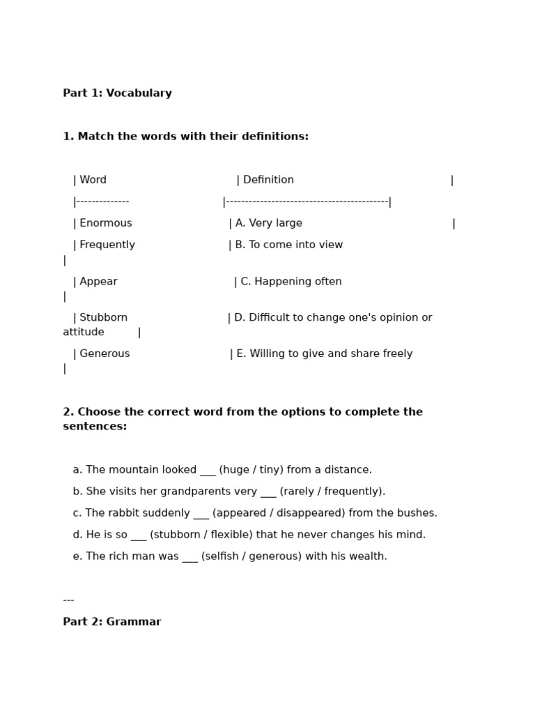 Worksheet grade 5 | PDF