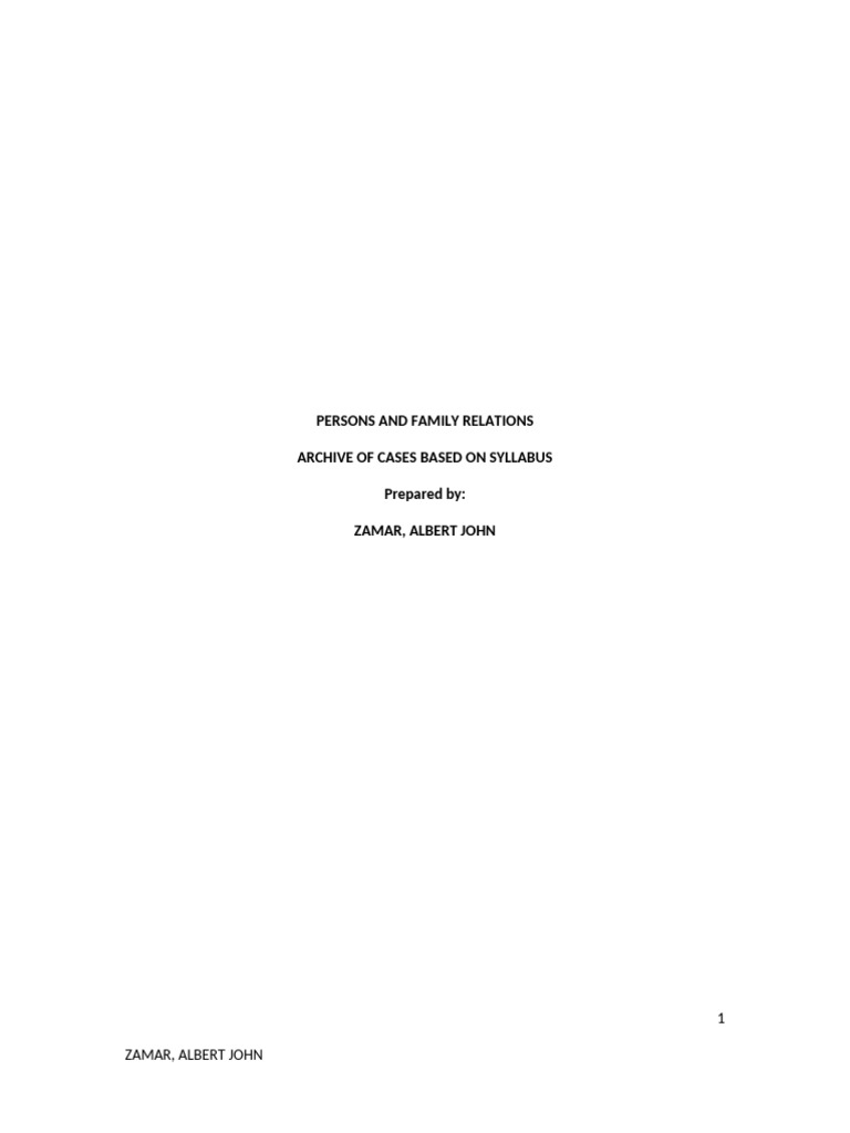 1persons and Fam Case Compilation-1 | PDF