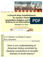 History Connected Y3 Seminar 4: A Church-State Establishment by Another Name? Religion and Religious Reform in Antebellum America
