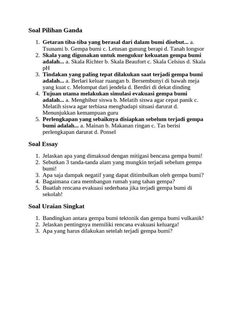 Soal Pilihan Ganda | PDF